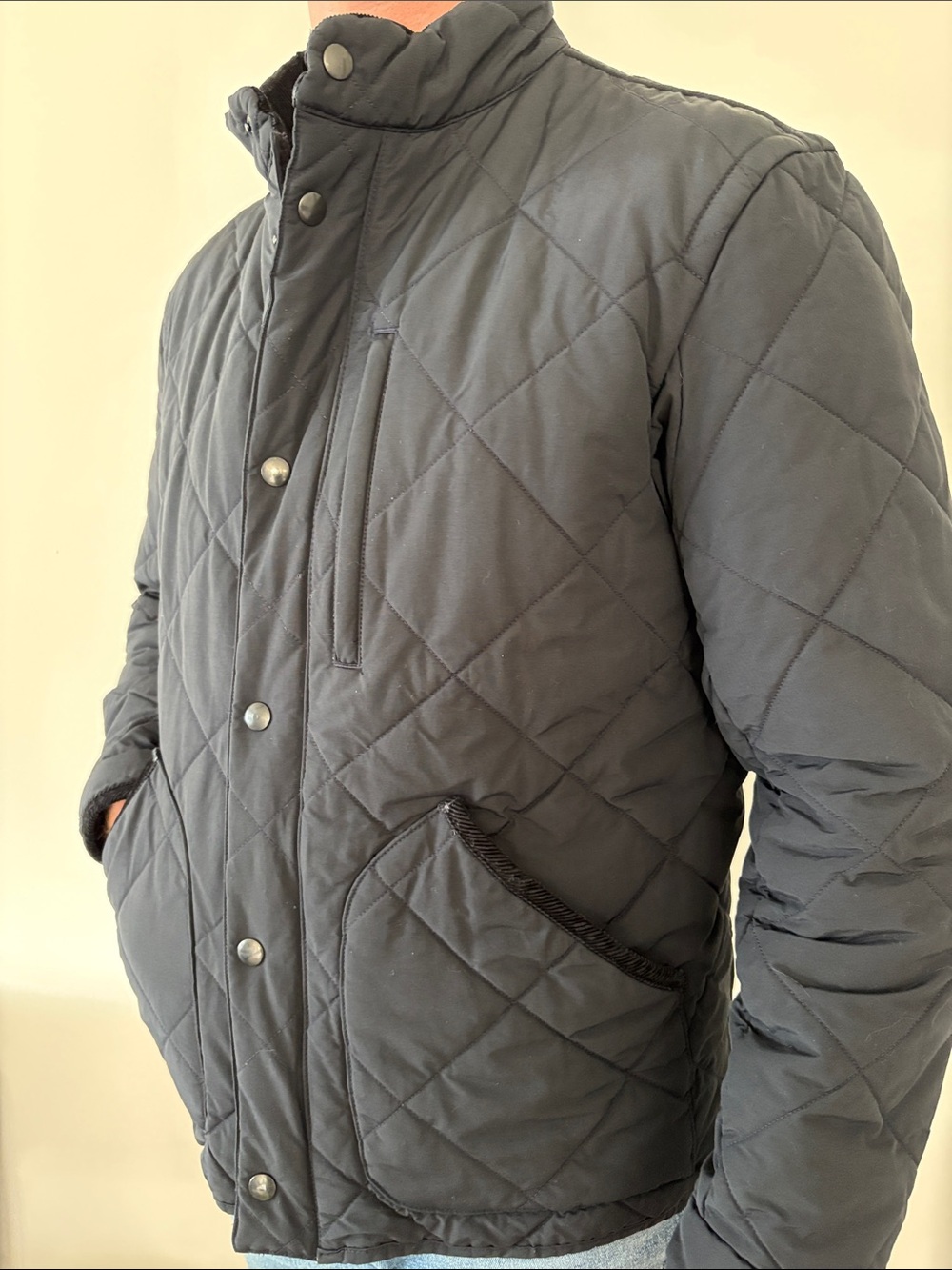 J Crew Sussex Quilted Jacket- navy